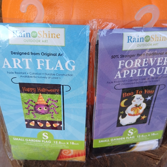 Lowes Other - Halloween Small Art Flags Rain Or Shine Lowes Garden Decor Holiday Fall NEW